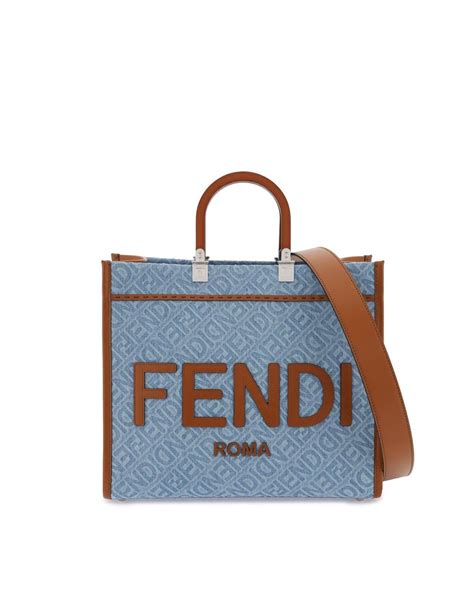 fendi denim handbag|Fendi denim tote bag.